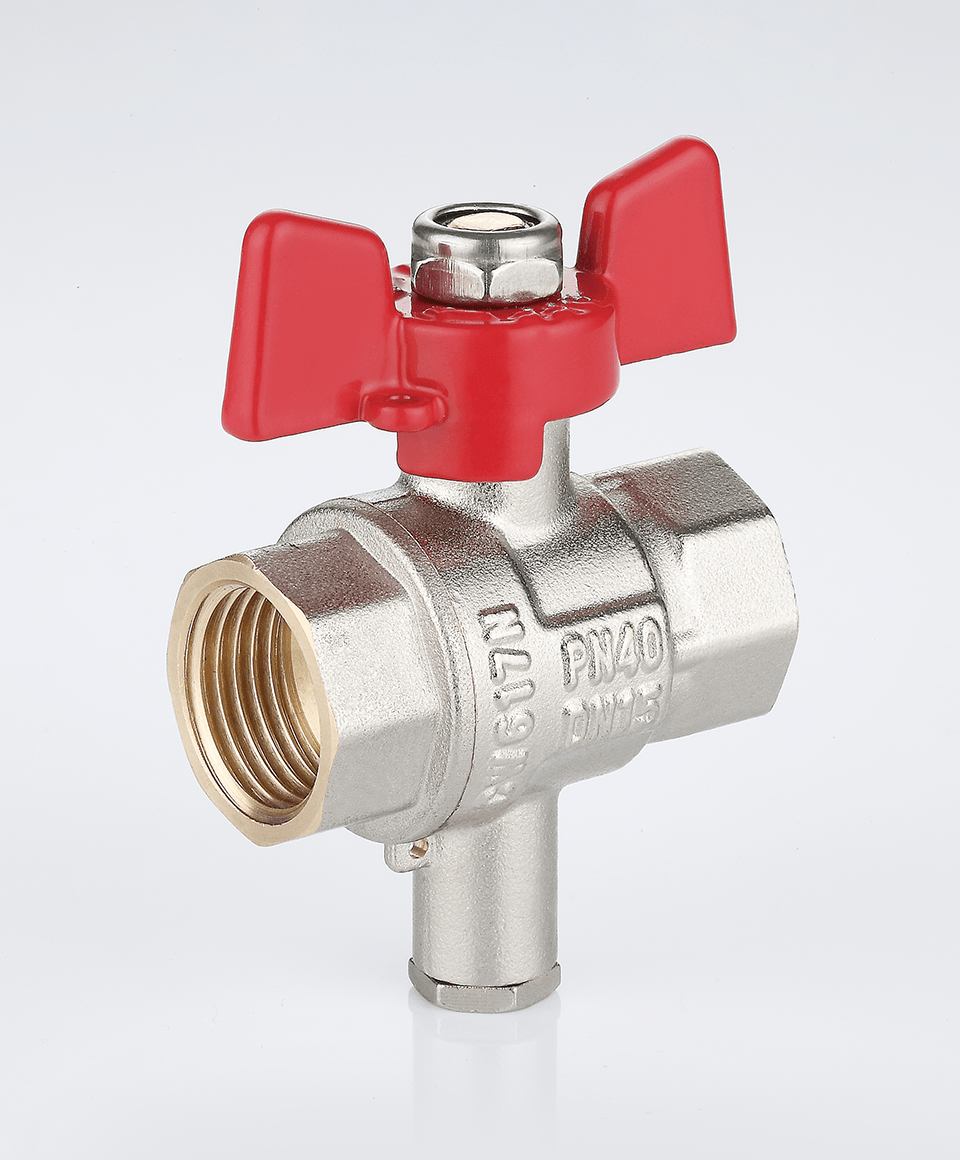 Кран шаровой для подключения датчика температуры