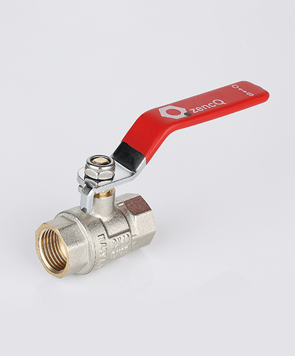 Ball valve female-female connection with lever handle
