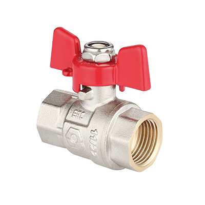 Ball valve female-female connection with T handle