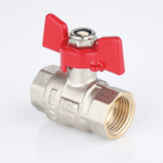 Ball valve female-female connection with T handle