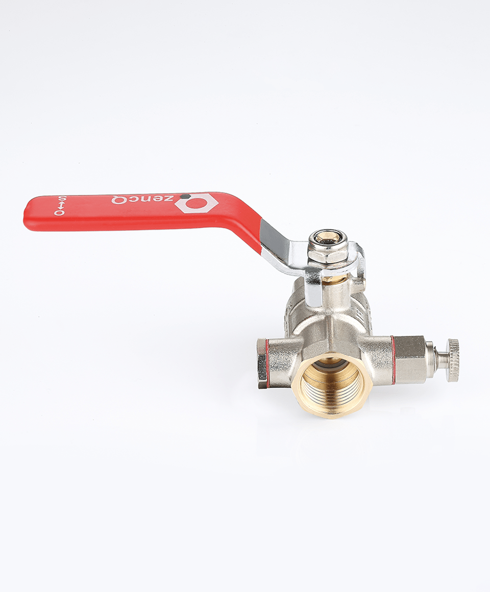 Ball valve with drain and air vent