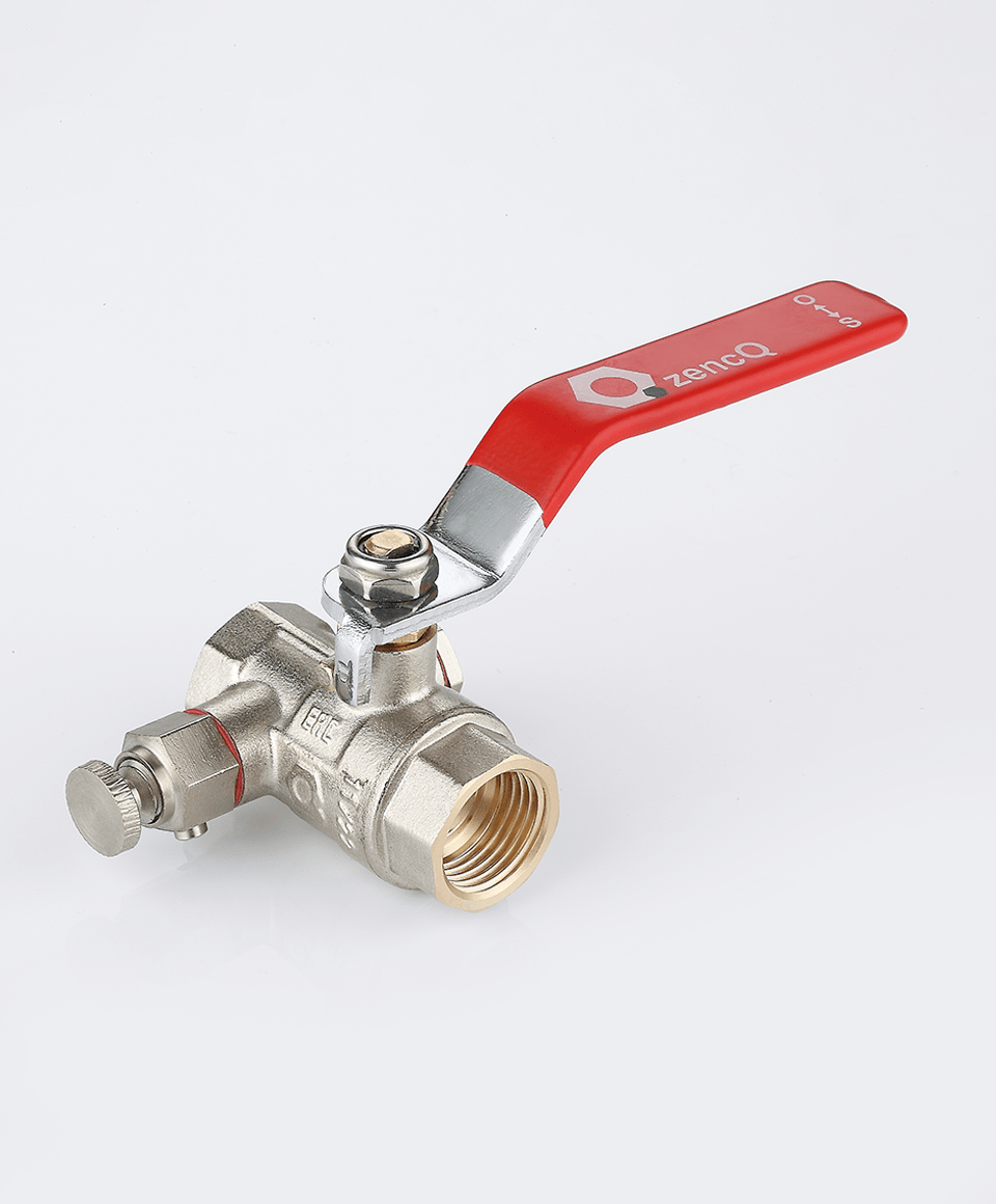 Ball valve with drain and air vent