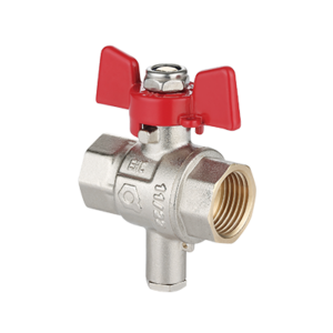 Ball valve with temperature sensor socket
