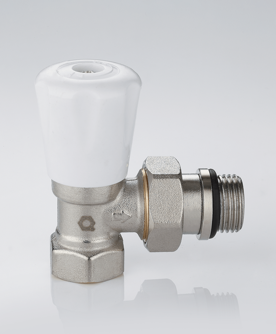 Manual radiator valve angle