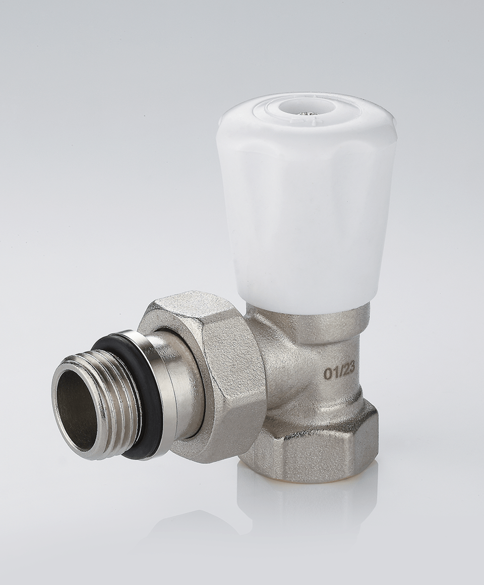 Manual radiator valve angle