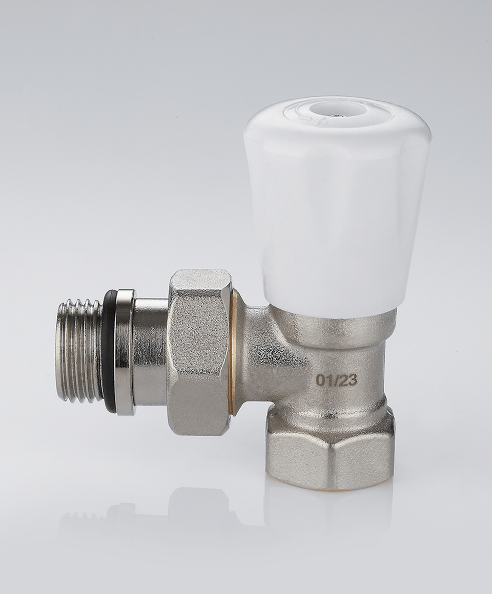 Manual radiator valve angle