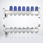 Manifold without flowmeters, with air vent and drain valve
